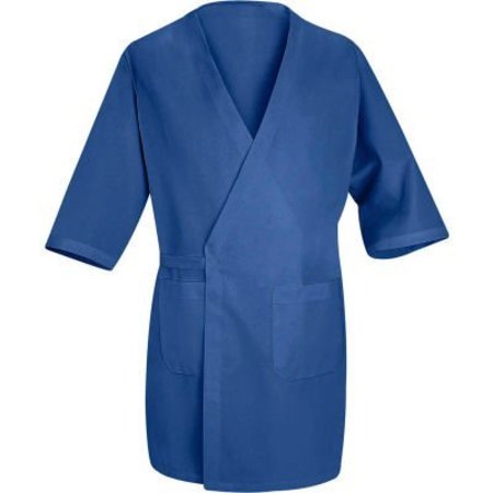 VF IMAGEWEAR Red Kap® Collarless Butcher Wrap, Royal Blue, Polyester/Combed Cotton, 3XL WP10RBRG3XL